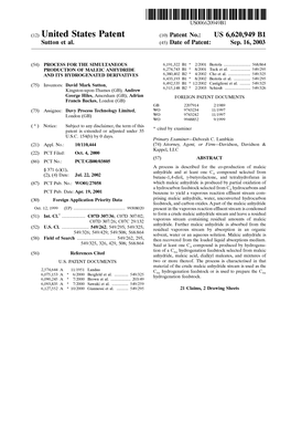 (12) United States Patent (10) Patent No.: US 6,620,949 B1 Sutton Et Al