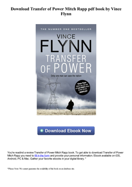 Download Transfer of Power Mitch Rapp Pdf Ebook by Vince Flynn