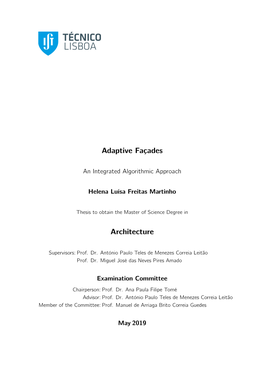 Adaptive Façades Architecture
