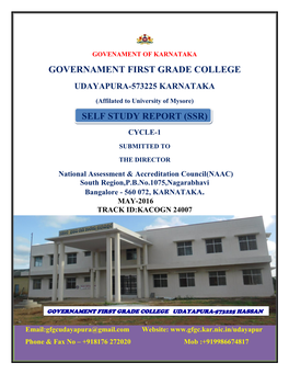 Governament First Grade College Udayapura-573225 Karnataka