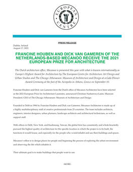 European Prize for Architecture 2021