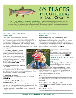 65 Places to Go Fishing in Lane County