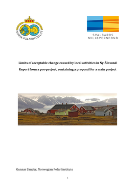 Limits of Acceptable Change Caused by Local Activities in Ny-Ålesund