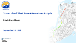 Staten Island West Shore Alternatives Analysis