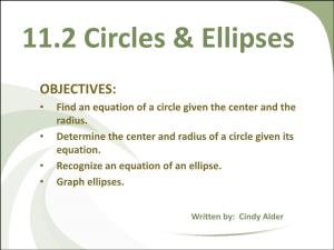 11.2 Circles and Ellipses Conic Sections.Pdf