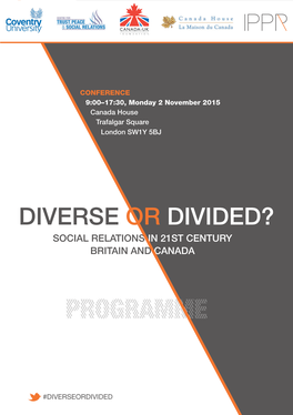 Diverse Or Divided? Social Relations in 21St Century Britain and Canada