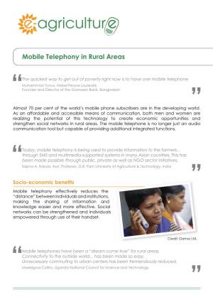 Mobile Telephony in Rural Areas