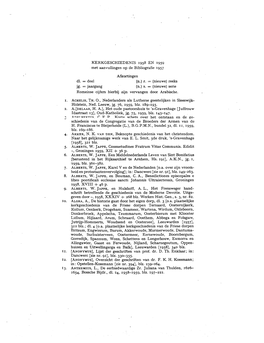 KERKGESCHIEDENIS I958 EN 1959 Met Aanvullingen Op De Bibliografie I957