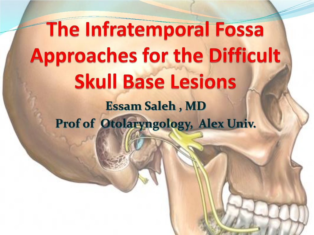 Management of Infratemporal Fossa Lesions