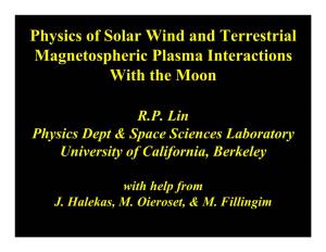 Physics of Solar Wind and Terrestrial Magnetospheric Plasma Interactions with the Moon