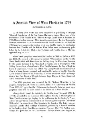 A Scottish View of West Florida in 1769