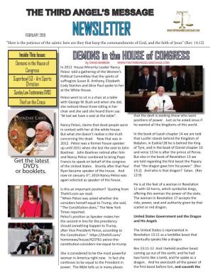 NEWSLETTER “Here Is the Patience of the Saints: Here Are They That Keep the Commandments of God, and the Faith of Jesus” (Rev