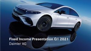 Fixed Income Presentation Q1 2021 Daimler AG