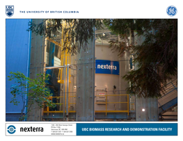 Ubc Biomass Research and Demonstration Facility