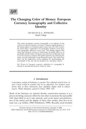 European Currency Iconography and Collective Identity