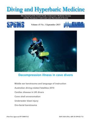 Decompression Illness in Cave Divers