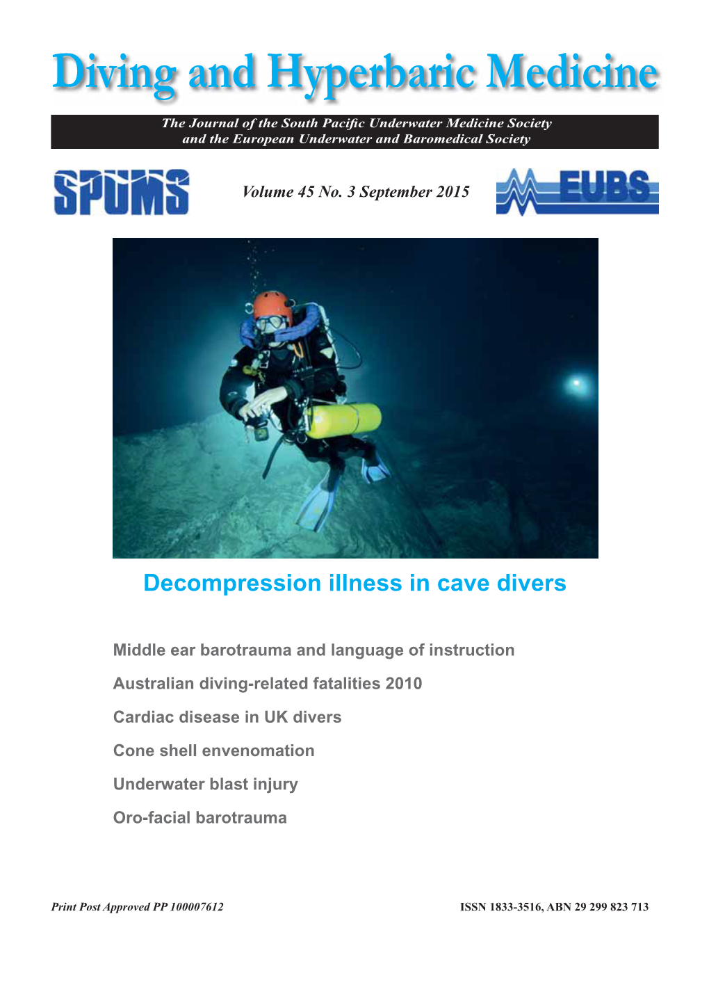 Decompression Illness in Cave Divers