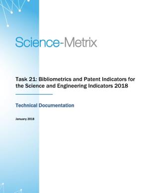 Bibliometrics and Patent Indicators for the Science and Engineering Indicators 2018: Technical Documentation