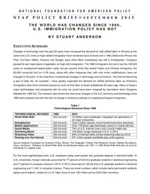Nfap Policy Brief » September 2 0 1 5