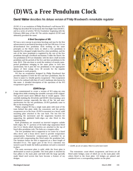 (D)W5, a Free Pendulum Clock