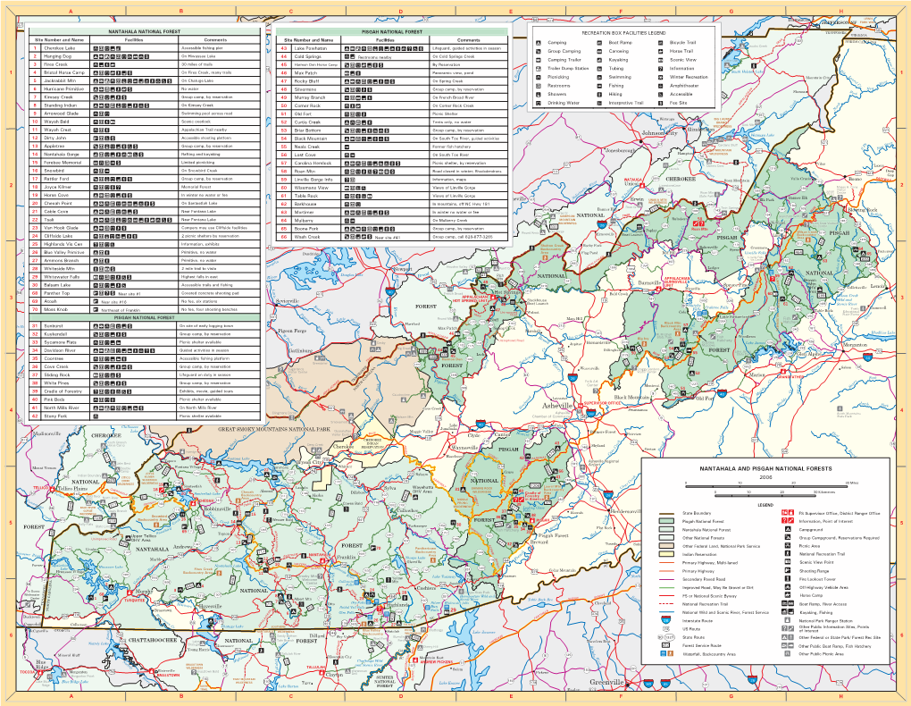 Recreation Guide to Nantahala and Pisgah National Forests in North