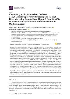 Propane-1,2-Diyl Diacetate Using Immobilized Lipase B from Candida Antarctica and Pyridinium Chlorochromate As an Oxidizing Agent