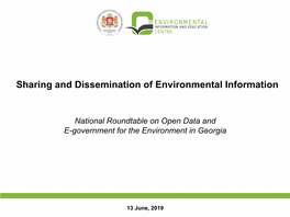 Sharing and Dissemination of Environmental Information