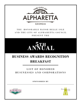 REVISED 2016 Business Awards Booklet
