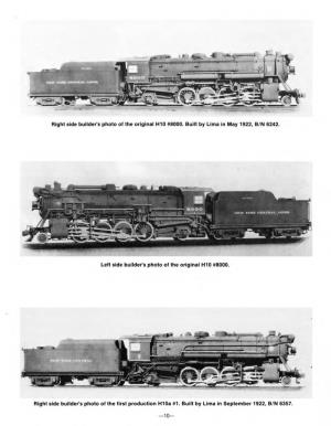Right Side Builder's Photo of the Original H10 #8000. Built by Lima in May 1922, B/N 6242