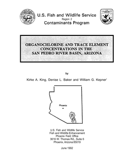 Organochlorine and Trace Element Concentrations in the San Pedro
