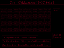 Cnc – Objektauswahl NGC Seite 1