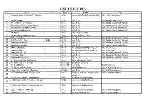 List of Books S.N