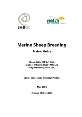 Merino Sheep Breeding Trainer Guide