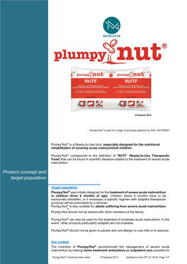 Plumpy'nut Technical Data Sheet (2)1
