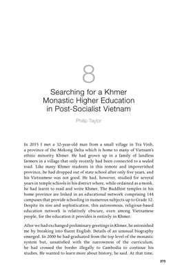Searching for a Khmer Monastic Higher Education in Post-Socialist