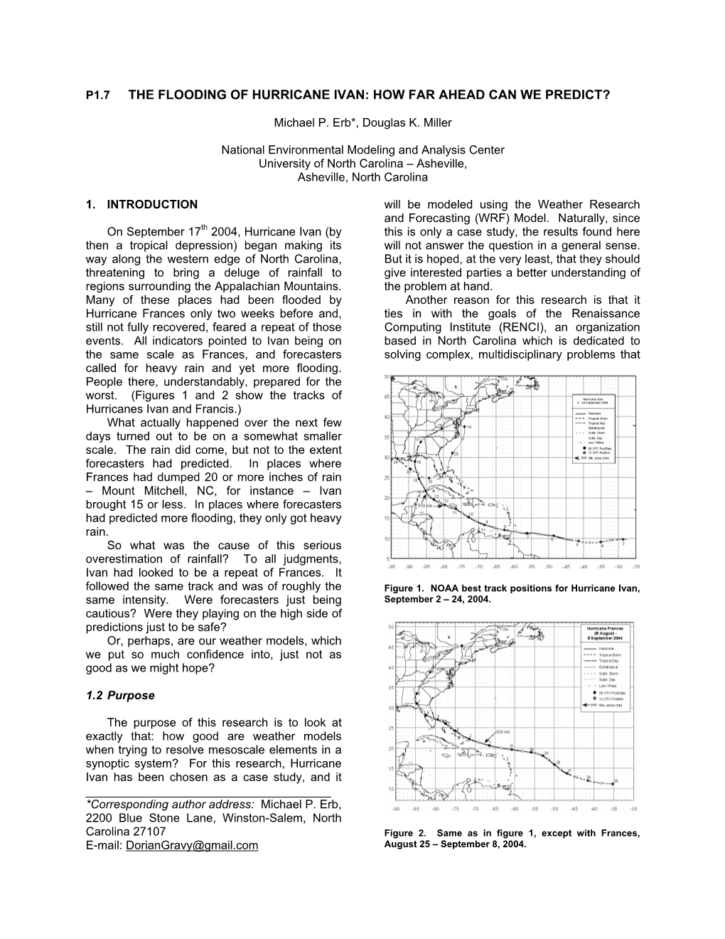 The Flooding of Hurricane Ivan: How Far Ahead Can We Predict?