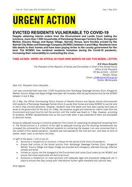 Kenya: Evicted Residents Vulnerable to Covid-19