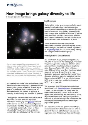 New Image Brings Galaxy Diversity to Life 6 January 2015, by Peter Michaud