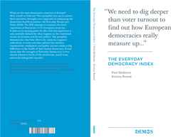 The Everyday Democracy Index