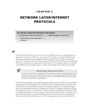 Network Layer/Internet Protocols Ip