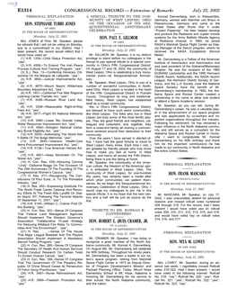 CONGRESSIONAL RECORD— Extensions of Remarks E1314 HON