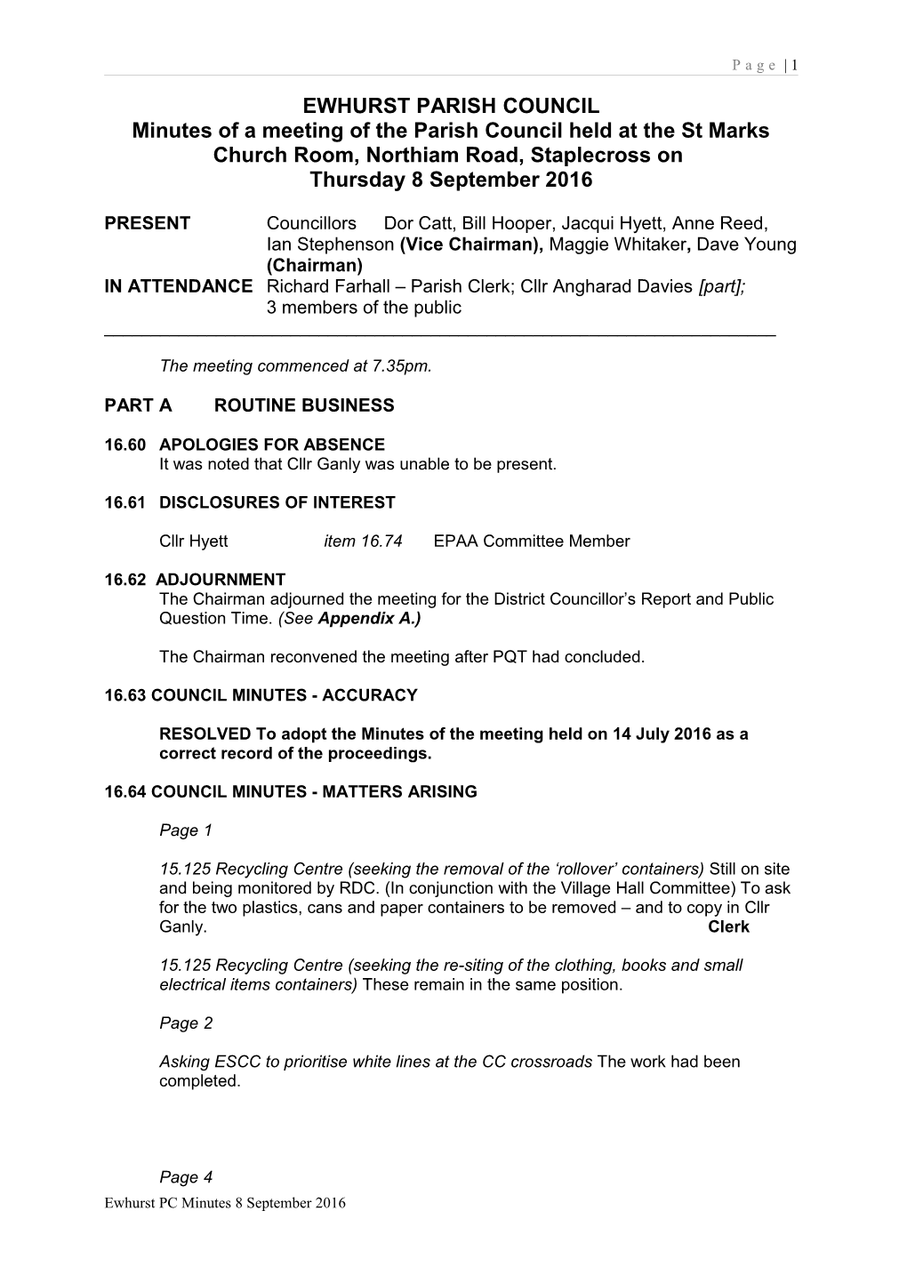 Ewhurst Parish Council