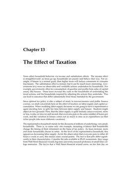 The Effect of Taxation