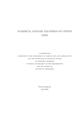 Numerical Analysis and Design of Upwind Sails