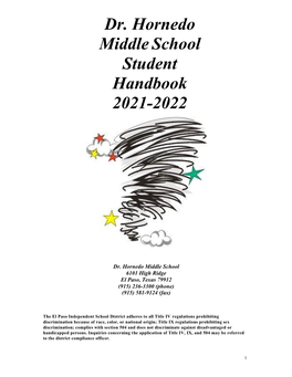 Dr. Hornedo Middle School Student Handbook 2021-2022