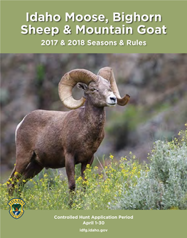2017 & 2018 Seasons and Rules for Moose, Bighorn Sheep and Mountain Goat