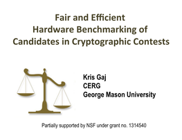 Fair and Efficient Hardware Benchmarking of Candidates In