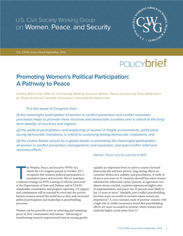 Promoting Women's Political Participation