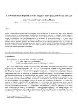 Conversational Implicatures in English Dialogue: Annotated Dataset