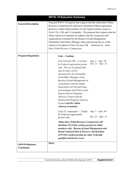 WP18–19 Executive Summary Unit 13, Remainder